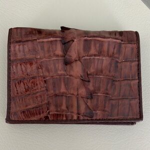 Brown Genuine Crocodile Skin Wallet/Credit Card Holder